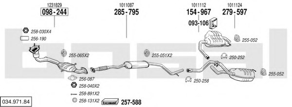 BOSAL 034.971.84 Exhaust System